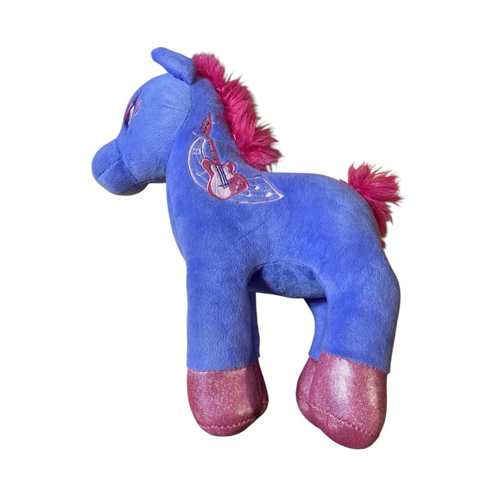 Midwood Brands Purple Pony‎ Horse Plush Stuffed Toy Embroidered Soft Eyes Guitar